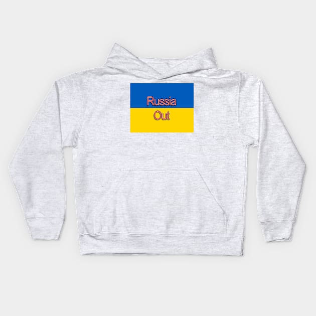 Anti Russia Ukraine Flag Peace Concept Kids Hoodie by Nalidsa